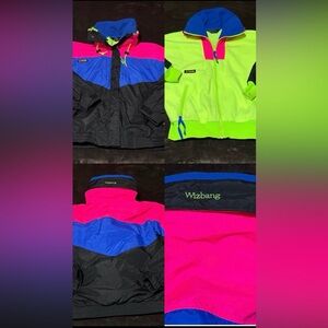 Columbia WIZBANG Vintage 90's Neon ski jacket with fleece jacket